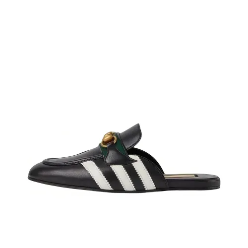 GUCCI X Adidas Horsebit Slippers Black Women's