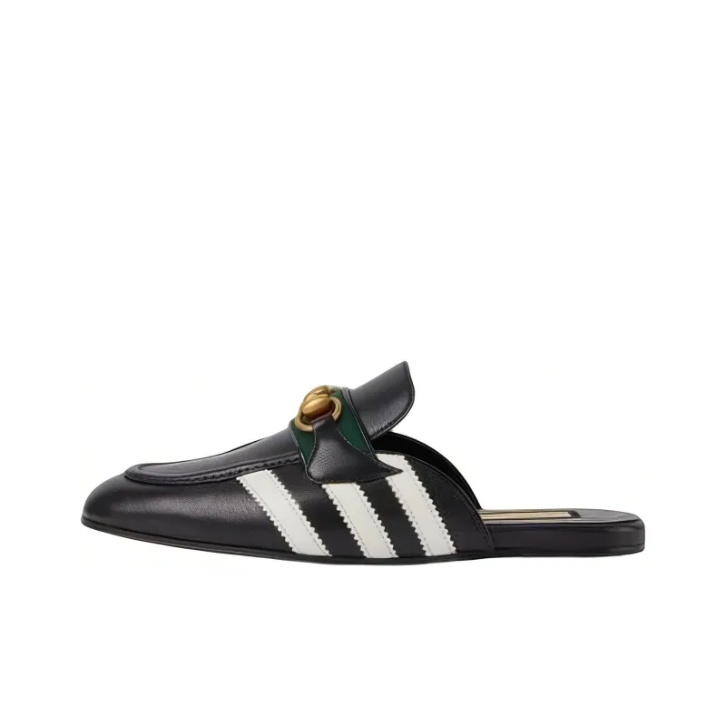 GUCCI X Adidas Horsebit Slippers Black Women's-0