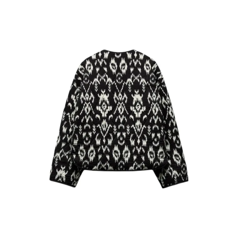 ZARA Jackets Coats Women's Black/White-1