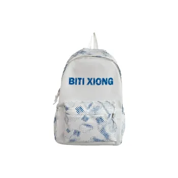 KAKAXI Nylon Backpack Unisex Black/White/Blue/Pink