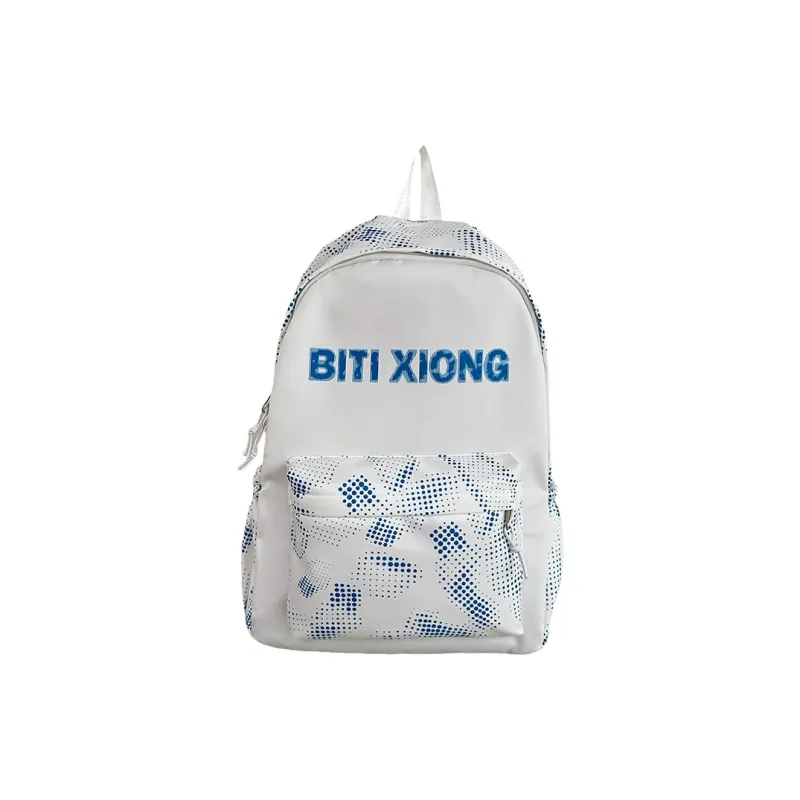 KAKAXI Nylon Backpack Unisex Black/White/Blue/Pink-10