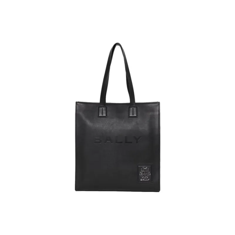 BALLY Cow Leather Tote Bag Shopping Bag Handbag Shoulder Bag Women's Black-0
