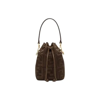 FENDI Mon Tresor Corduroy Bucket Bag Handbag Shoulder Bag Crossbody Bag Mini Women's Green