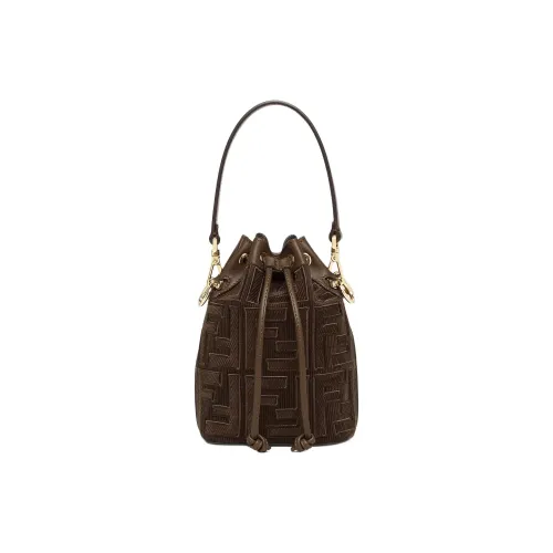 FENDI Mon Tresor Corduroy Bucket Bag Handbag Shoulder Bag Crossbody Bag Mini Women's Green