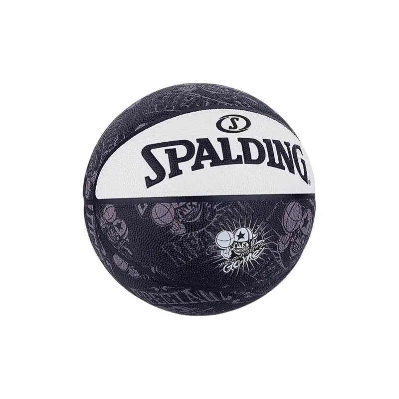 SPALDING Basketball Kid Series PU Basketball Black Purple White Size 7 Training Unisex-2