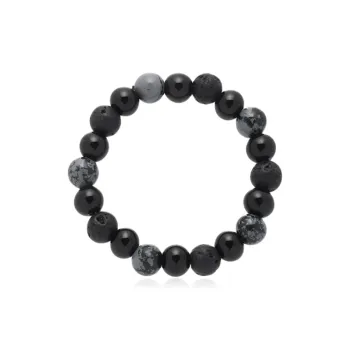 SECU Obsidian, Volcanic Stone, Snowflake Obsidian Bracelets Unisex