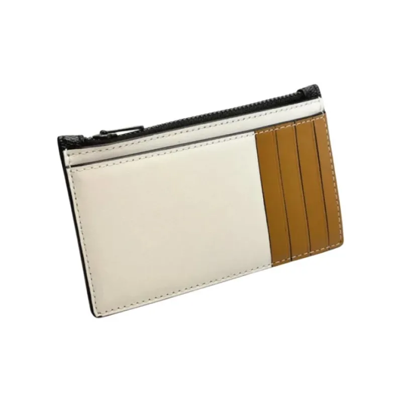 COACH Card Case Coated Canvas Card Holder Mini Women's Charcoal-3