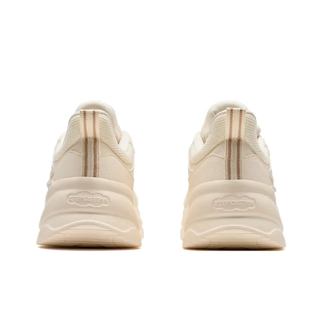 XTEP Lightweight Height Increasing Low Top Casual Shoes Women's Light Apricot-3