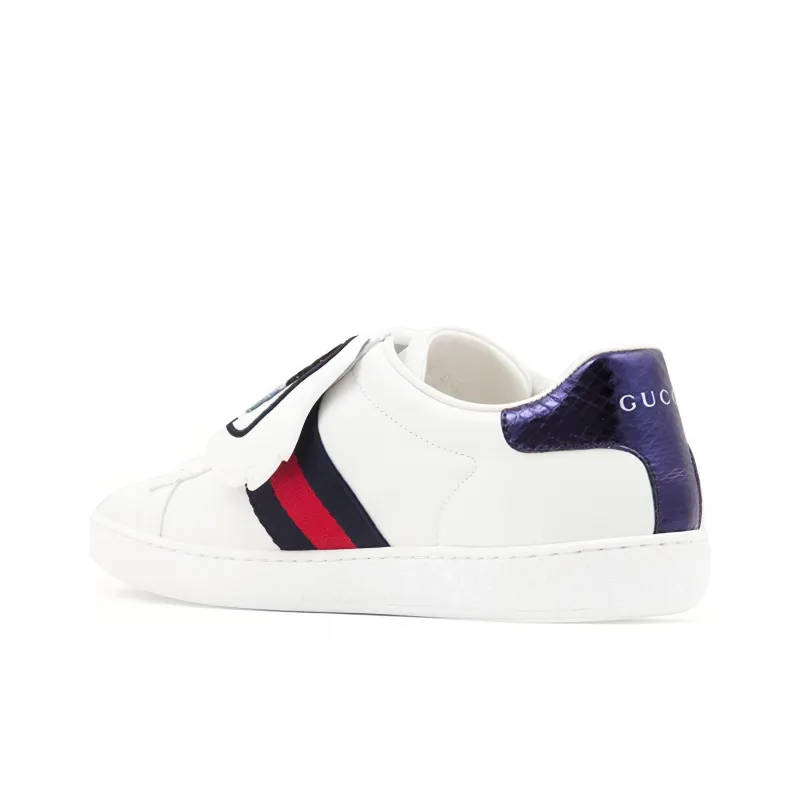 GUCCI ACE Stylish Skateboarding Shoes Women's White-3