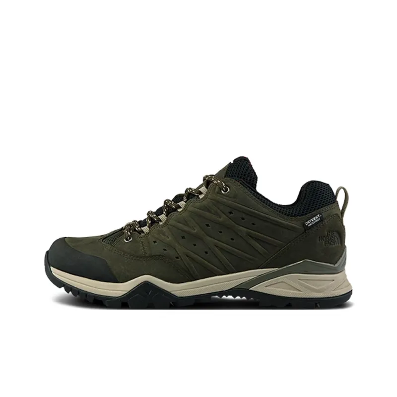 THE NORTH FACE Hedgehog Hike 2 Wear-Resistant Water-Resistant Grip Low-Top Trekking Shoes Men's Black Green-0