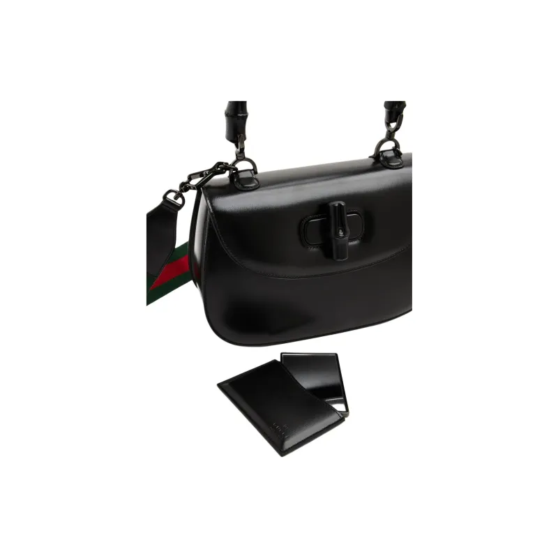 GUCCI Leather Shoulder Bag, Crossbody Bag, Handbag Women's Black-3