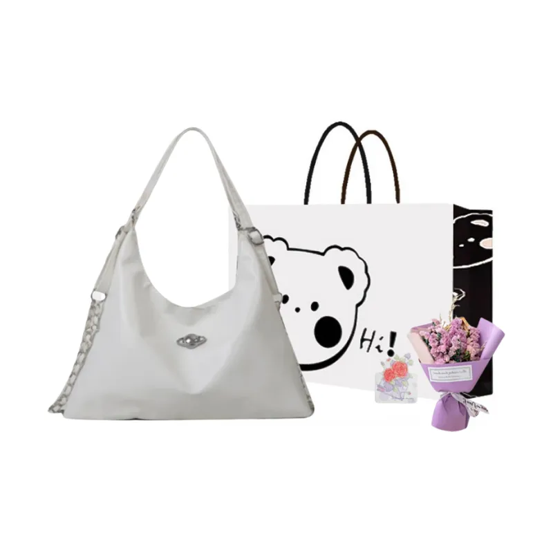 NX DOUGHNUT PU Backpack Regular Women's White Silver Black Khaki-25