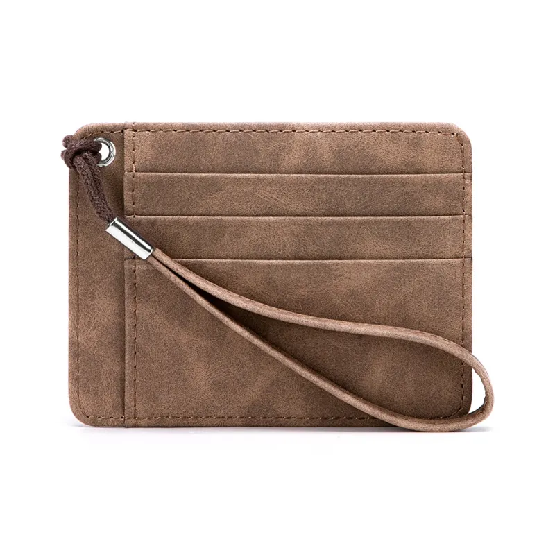 MashaLanti Microfiber Synthetic Leather Card Holder Regular Men's Coffee-3