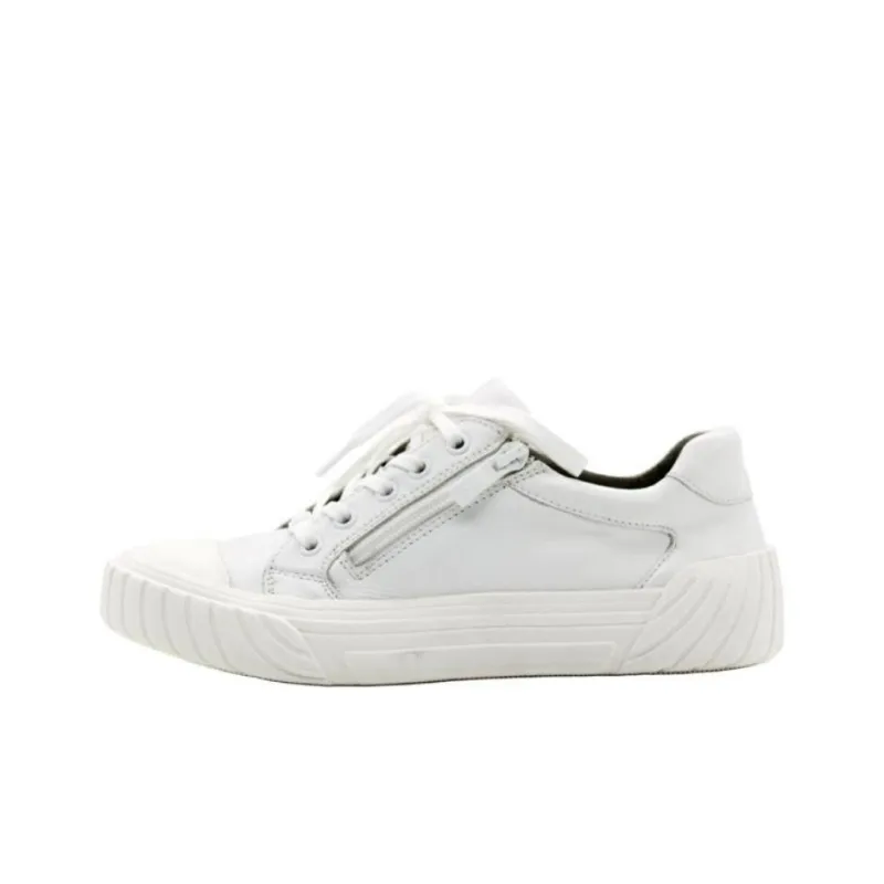 CAPRICE Slip-Resistant Low-Top Skateboard Shoes Women's White-0