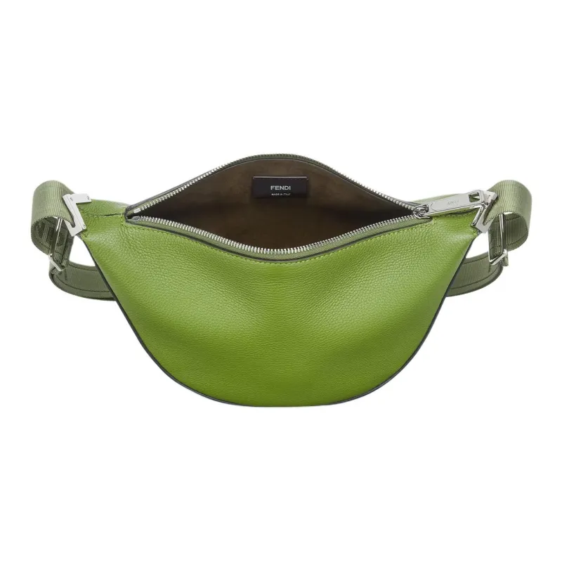 FENDI ROMA Calfskin Crossbody Bag Shoulder Bag Men's Green-3