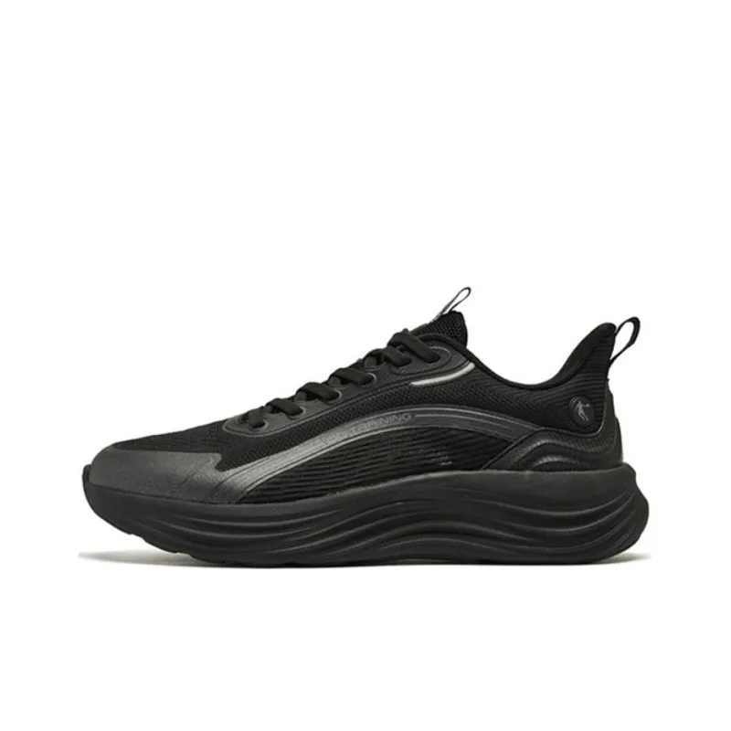QIAODAN Anti Slip Wear Resistant Low Top Training Shoes Men's Black-0
