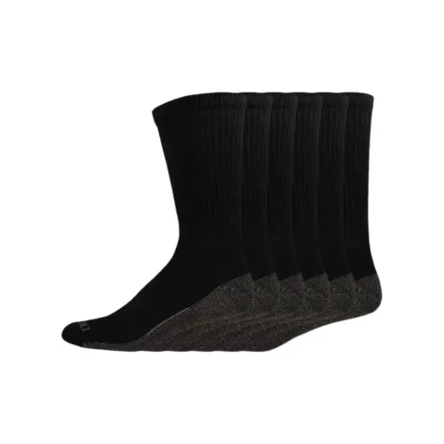 Dickies Mid-Calf Socks Men's 6 Pack Black