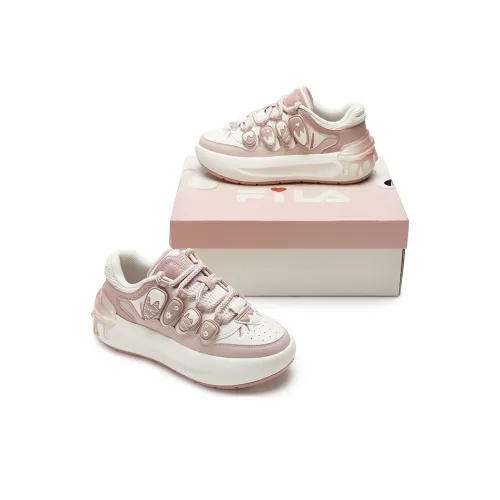 FILA Fusion Skateboard Shoes Women's Low-Top Cream/Smoke Rose Pink