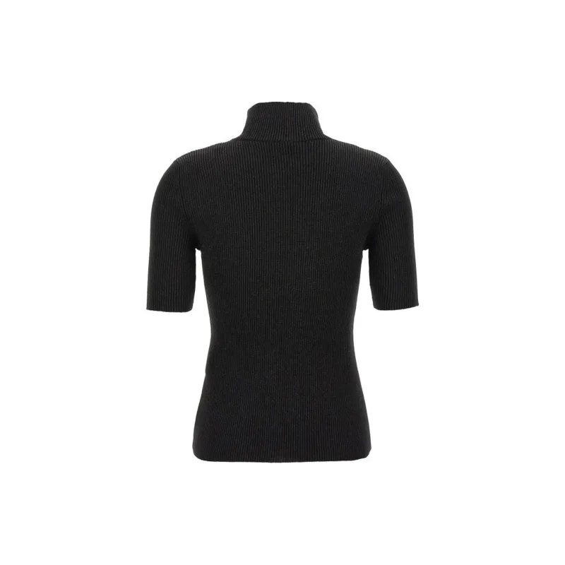 MISSONI Glitter Effect Short Sleeved Turtleneck Top-1