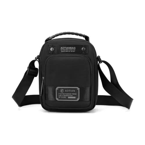 Yalu Water Repellent Fabric Shoulder Bag, Crossbody Bag Regular Men's Gray/Black/Dark Blue