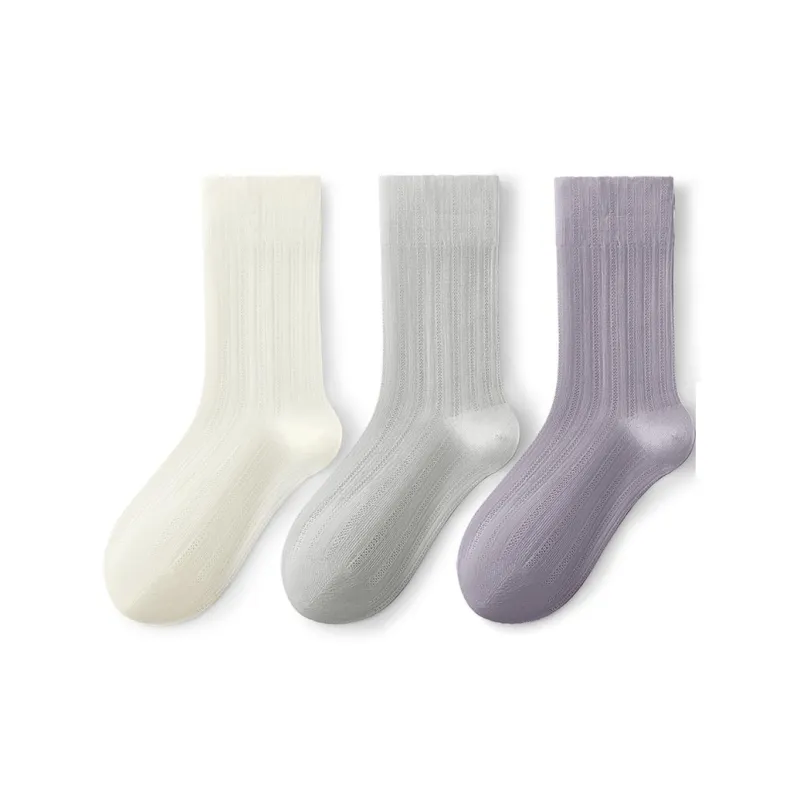 SHIWAJI Mid Calf Socks Women's 3 Pack-11