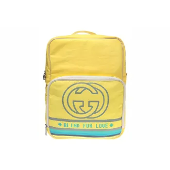 GUCCI Nylon Backpack Unisex Light Yellow