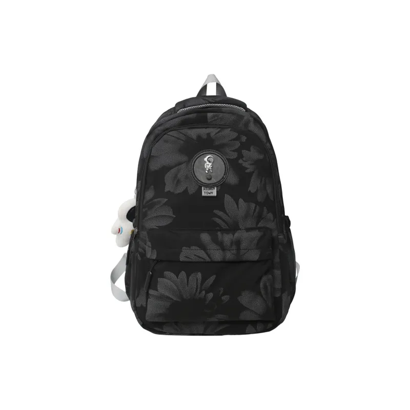 KAKAXI Nylon Backpack Unisex Black/White/Yellow/Green/Pink-1
