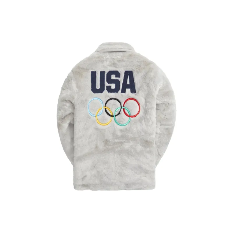 KITH For Team Usa Faux Fur Coaches Jacket-1