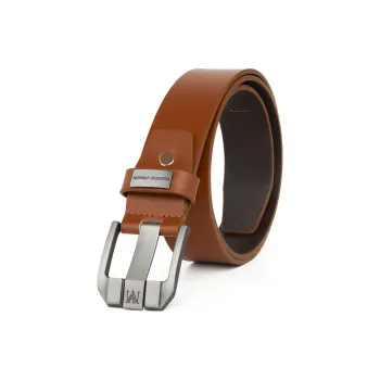 MAISON VINSON Trendy, Pin Buckle Business Cow Split Leather Belts Men's Width 4cm