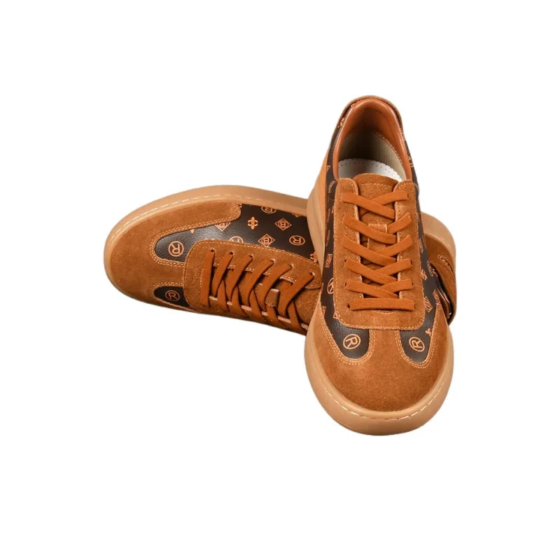 Raidy Boer Low Top Skateboard Shoes Men's Dark Coffee-2
