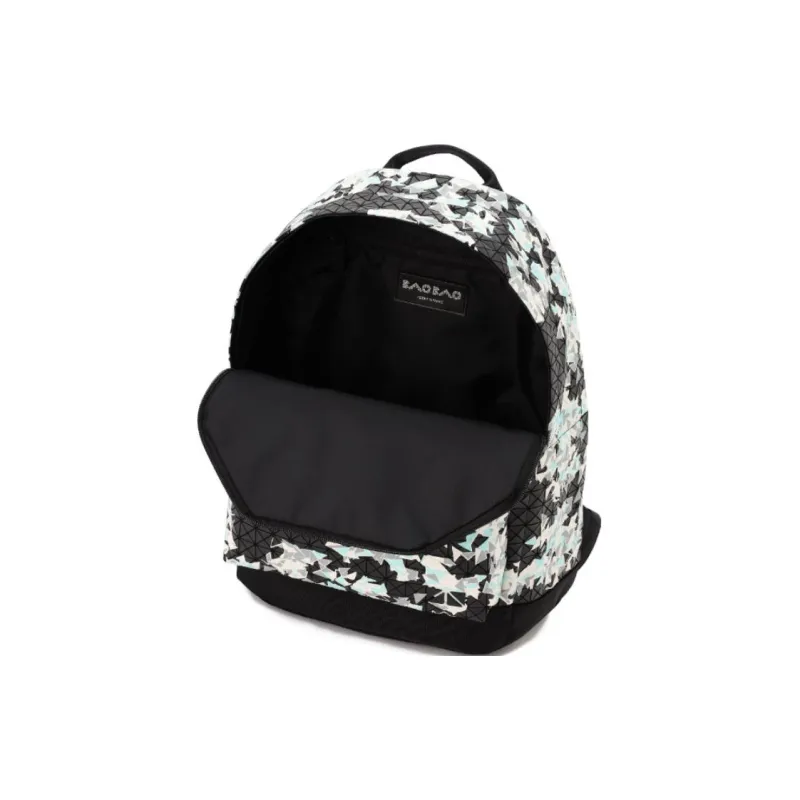 ISSEY MIYAKE Kuro Cotton With Nylon Backpack Unisex Black Print-3