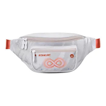 8atheist Polyester One Shoulder Crossbody Bag, Sling Bag, Fanny Pack Regular Unisex Ecru