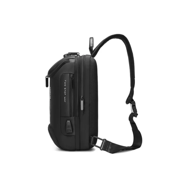 Ssweisiker Oxford Sling Bag Men's Black/Gray-2