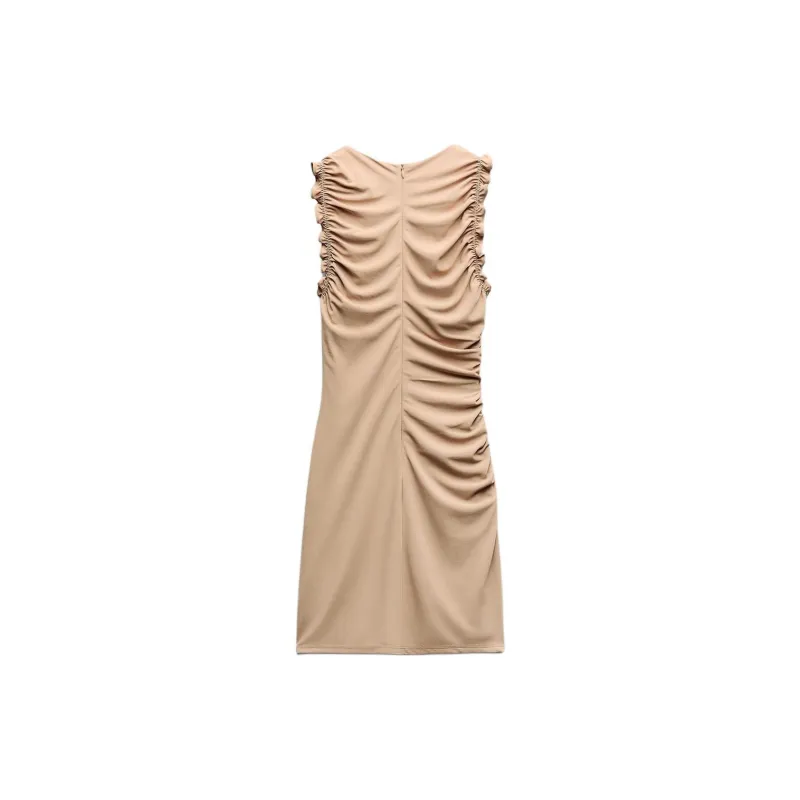 ZARA Sleeveless Dress Women's Light Pink-1