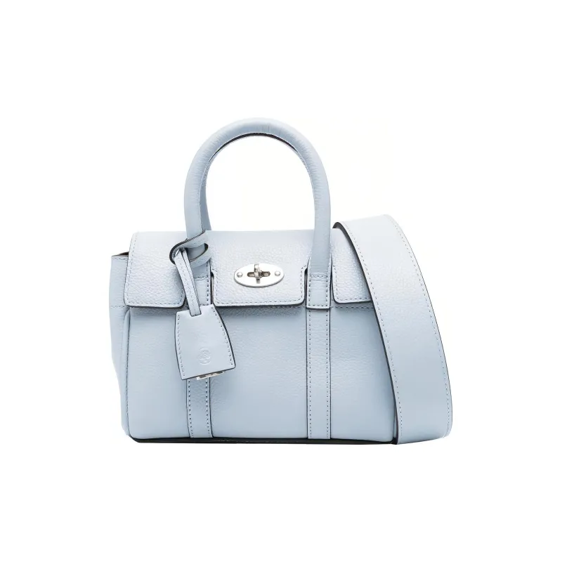 Mulberry Bayswater Calfskin Portable Crossbody Bag, Shoulder Bag Women's Light Blue-1