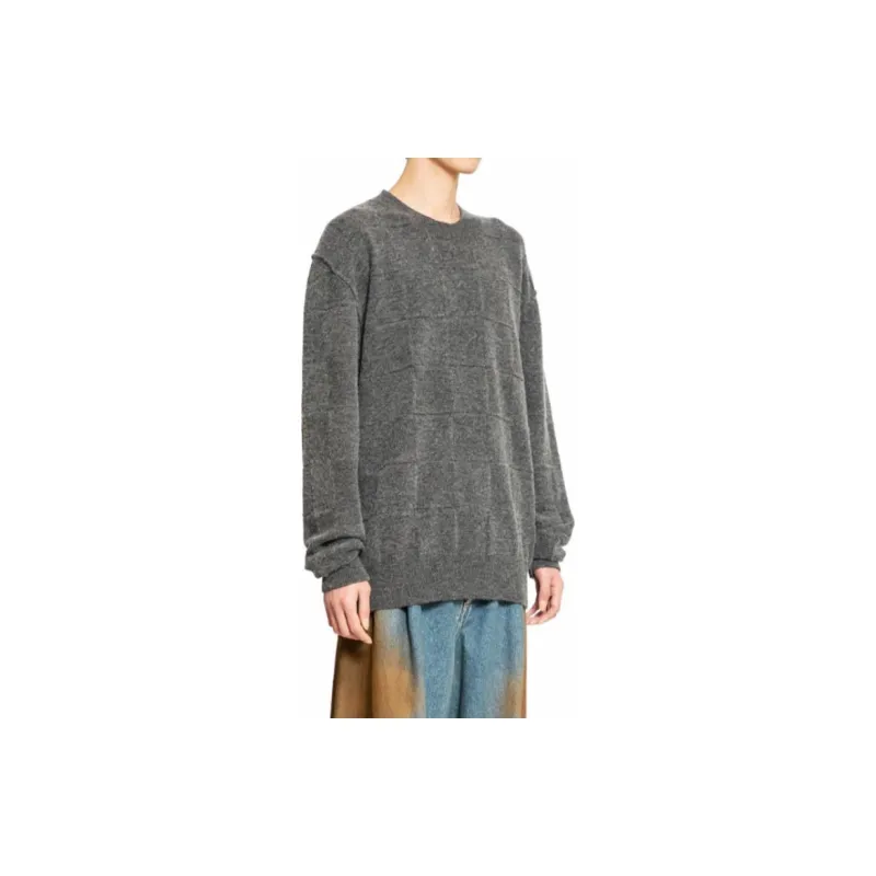 UMA WANG Checkered Crewneck Knitted Jumper-2