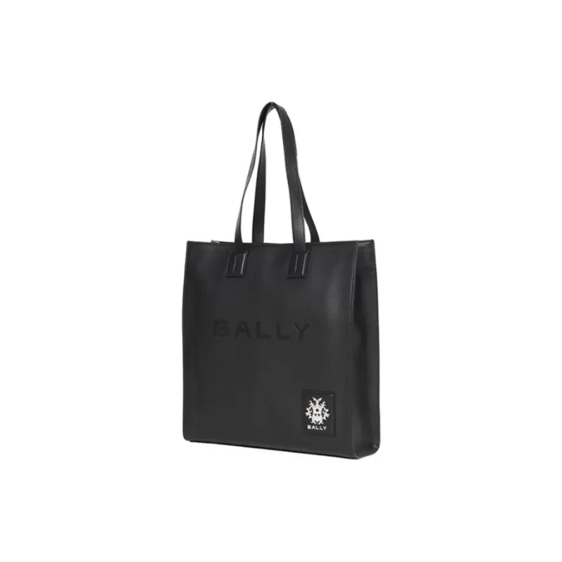 BALLY Cow Leather Tote Bag Shopping Bag Handbag Shoulder Bag Women's Black-1