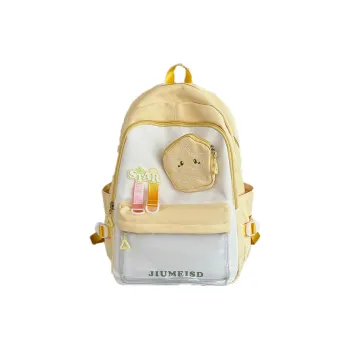 KAKAXI Nylon Backpack Women's Black/Red/Yellow/Khaki/Pink