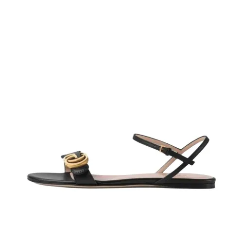 GUCCI Double G Leather Sandals