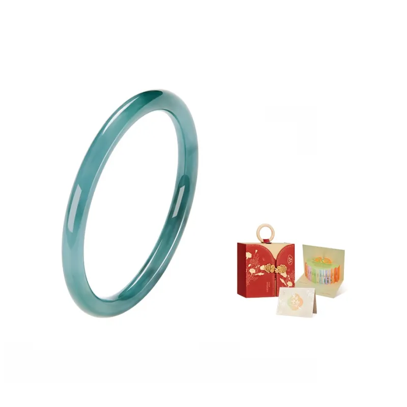 MAMADESHOUHU Glutinous Jade Bangles Women's-3