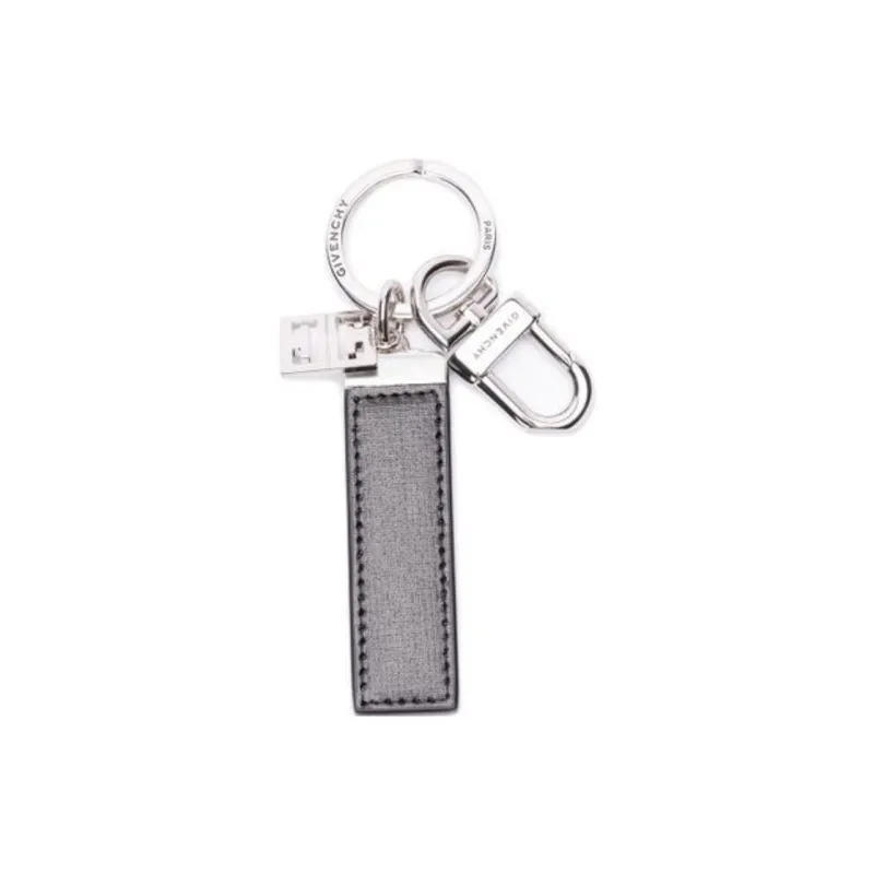 GIVENCHY Calfskin Keychains Unisex Black-0