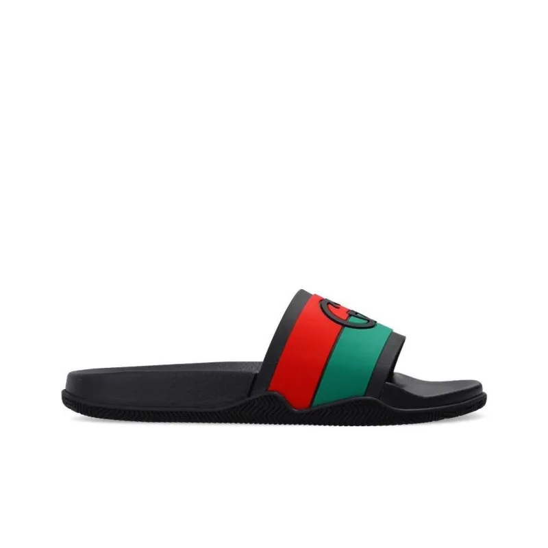 GUCCI Slide Interlocking G Black-1
