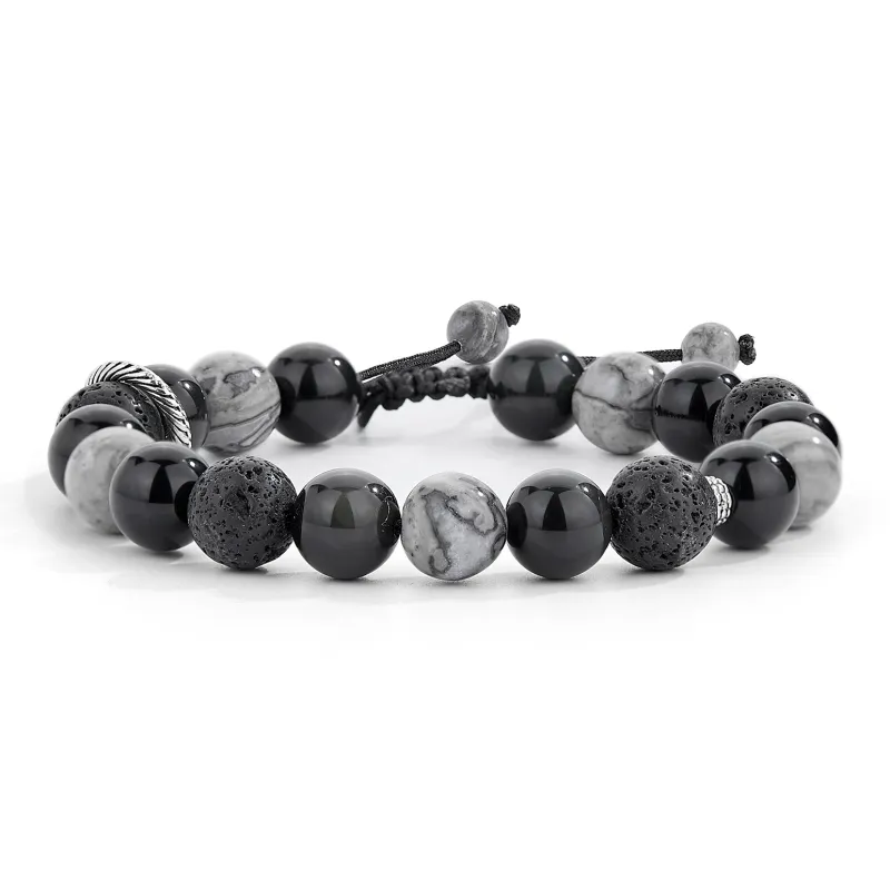 ENFANTIN Obsidian Jade Bracelets Unisex-0