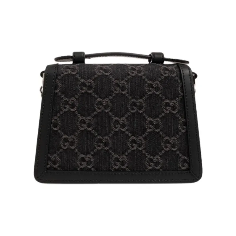GUCCI Ophidia Denim Shoulder Bag, Crossbody Bag, Handbag Mini Women's Black & Gray-2