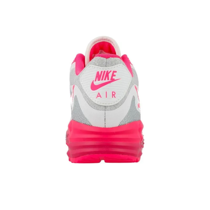 Nike Air Max Lunar90 Anti-Slip Wear-Resistant Low-Top Casual Shoes Unisex Gray Pink-3