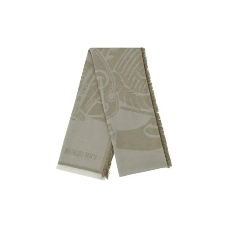 Burberry Wool Knit Scarves Women's Beige-2