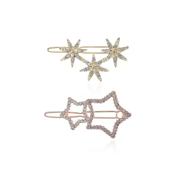 Yiru Alloy Electroplated, Artificial Crystal, Artificial Pearl Hair Accessory Edge Clip Women's