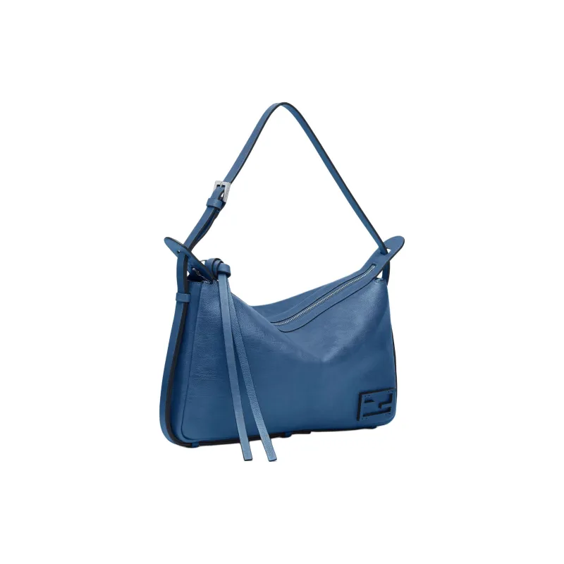 FENDI Leather Handbag Shoulder Bag Women's Blue-1