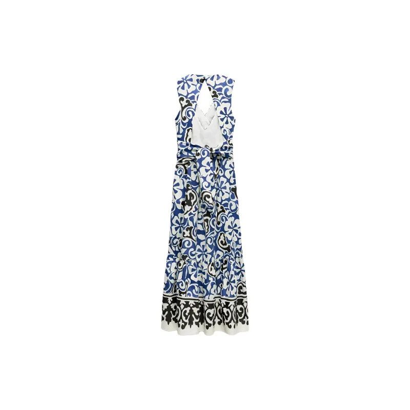 ZARA Sleeveless Dress Women's Blue-1