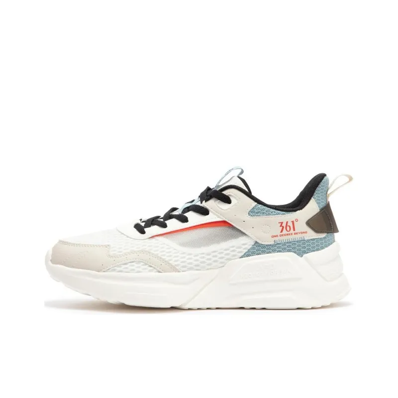 361° Abrasion-Resistant Low-Top Casual Shoes Men's White Beige Blue-0